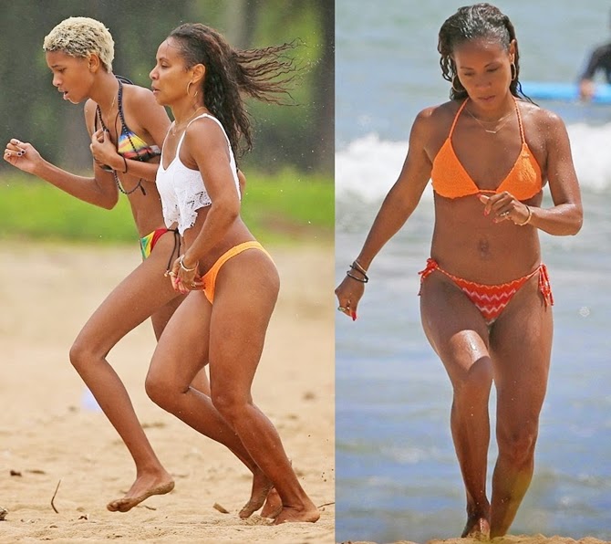 Jada Pinkett Shows Off Stunning Bikini Bod As She Hits The Beach With Daughter Willow Smith 1