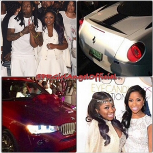Photos : Lil Wayne Gifts His 16-Year Old Daughter A Ferrari & BMW For Her Birthday