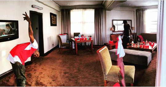 Iceprince Cleaning Up After Yesterday's Turn Up For His Birthday (Photo)