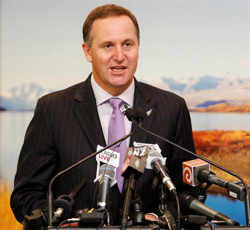 Prime Minister JohnKey speaks at the launch of the new technology "Smartgate" for people travelling between New Zealand and Australia, Auckland International Airport, Auckland, New Zealand, Thursday, December 3, 2009. Credit:NZPA / Wayne Drought