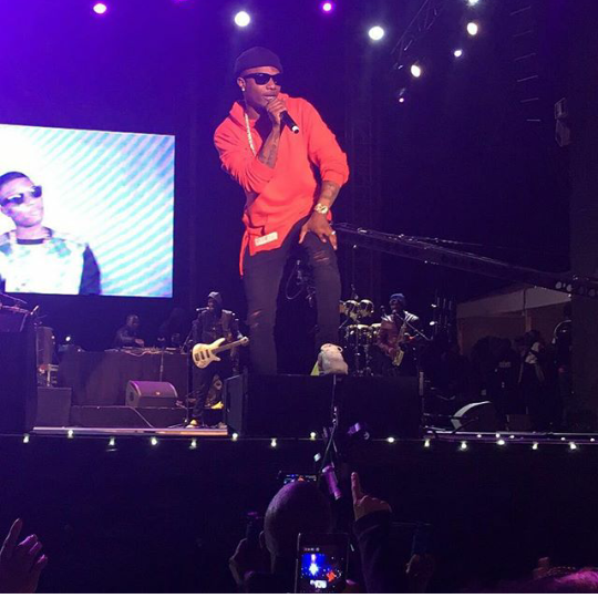 Wizkid Shares A Photo Of His Performance In SA