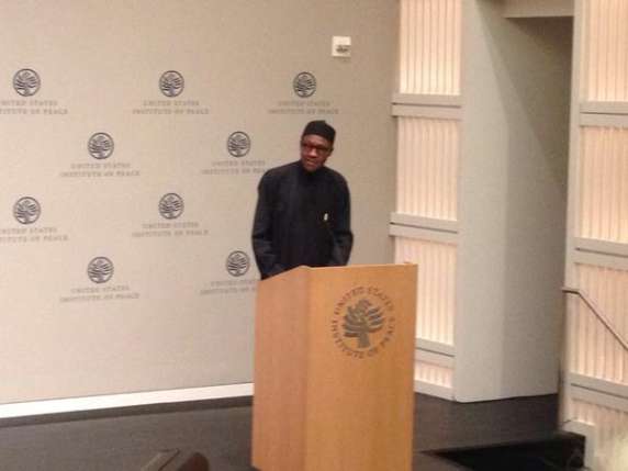 President Muhammadu Buhari speaks at U.S. Institute of Peace