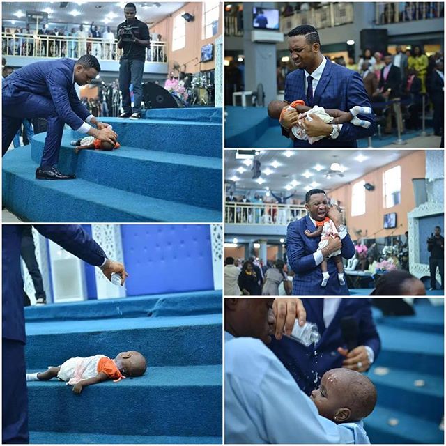 PHOTOS: Pastor Reportedly Rose Baby Up from The Dead in Lagos