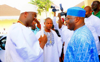 Atiku Abubakar Hosts Ooni Of Ife, Oba Adeyeye Ogunwusi At His Abuja Home