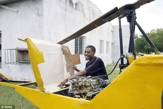 Nigerian Student Builds Helicopter From Scraps (Photos) (1)