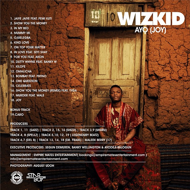 Wizkid-Ayo-Album-Tracklisting